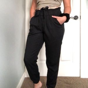 Hollister black paper bag jogger pants